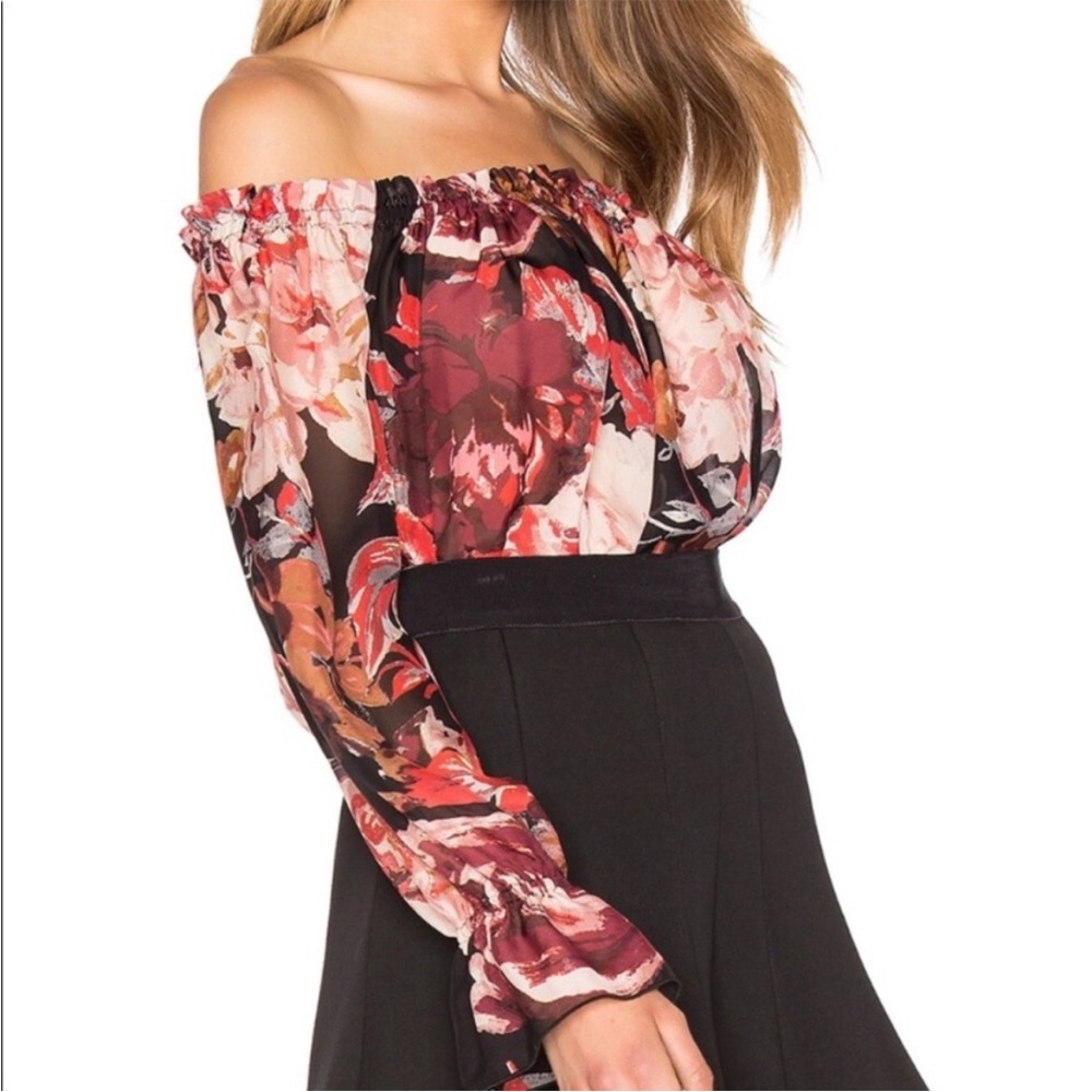 Elizabeth and James Silk Floral Blouse